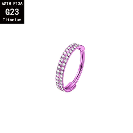 G23 Titanium ASTM F136 Nose Rings Piercing Hoop Earrings For Women Septum Nose Ring Clicker piercing Set  Body Jewelry