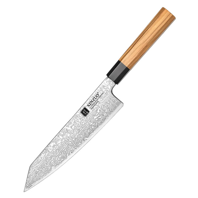XINZUO 8.5" inch Bunka Knife High Carbon Damascsus Steel Kitchen Cooking Knife Professional Multipurpose Meat Vegetable Cleaver