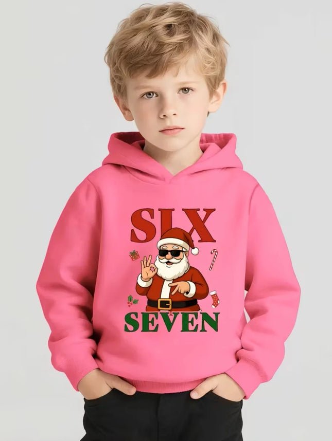 Funny Six Seven 6 7 Meme Hoodie for Kids Chaotic Humor Y2k Game Saying Tee Christmas Gift Boys Tops Fashion Children's Clothing