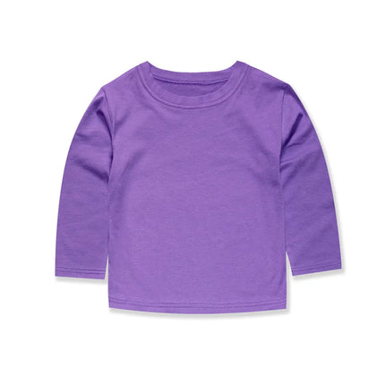 Boys Girls Long Sleeve T-Shirt 1-2 3 4 5 6 7 8 9 10 11 12 13 14 Years 100% Cotton Toddler Boy Shirts for Teen Girl Clothes
