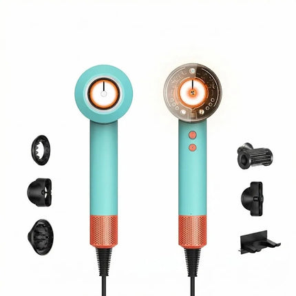 HD16 High Power Negative Ion Hair Dryer with High Speed and No Blades  Silent and Quick Drying Portable Suitable for Home
