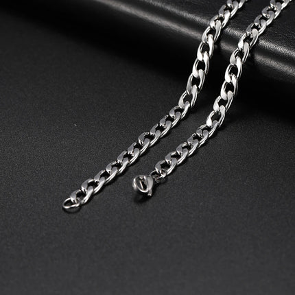 My Shape 3mm-10mm Cuban Chain Stainless Steel Necklaces for Men Male Chains Figaro Box Chain Choker Punk Jewelry 45cm 50cm 60cm