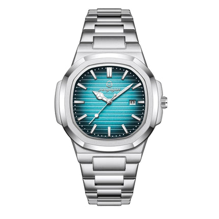 2025 New Luxury Military Man Watch Square Waterproof Luminous Date Week Men Watch Stainless Steel Quartz Men's Watches Reloj+box