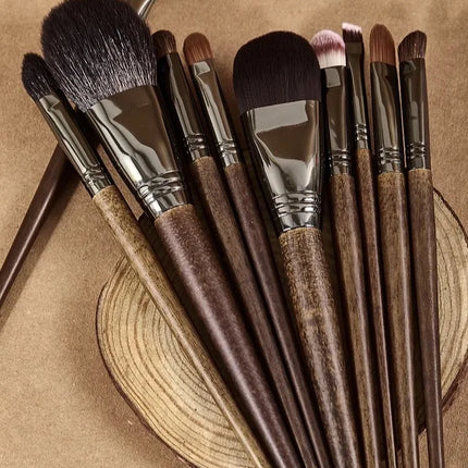 14-Piece Makeup Brush Set Professional Cosmetic Brushes with Birch Wood Handle Premium Soft Bristles for Makeup Artists