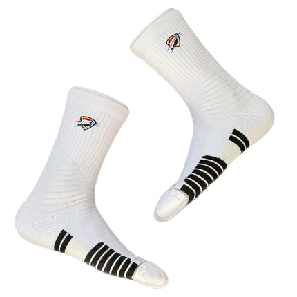 Men's Mid-Calf Basketball Socks Thickened Training And Competition Professional Sports Socks Anti-Slip And Friction-Resistant