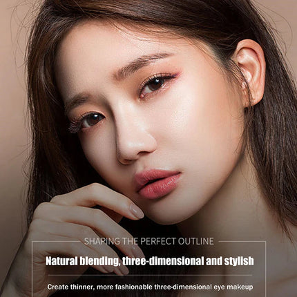1Pc DNM Professional Women's Cosmetics Two-color Matte Lazy Eye Shadow Double Small Box Easy Carry Eyeshadow Tray for Makeup