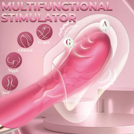 G Spot Vibrator Sex Toys Clitoris Vibrator Anal Stimulator Dildo with 10 Powerful Vibrating Modes Soft Silicone Adult Sex Toy