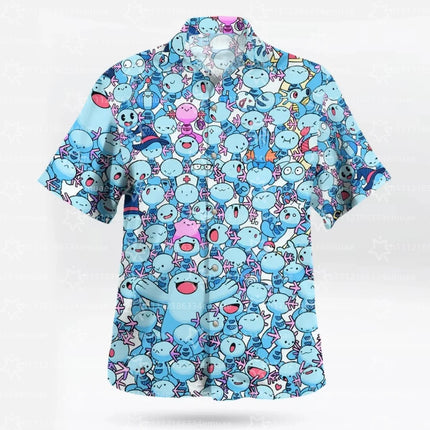 2026 All Eevee Evolutions_ Men’s Pokemon Hawaiian Shirt Unisex Summer Sports Leisure Men's T-Shirt Kid's Clothing Tee Y2k Woman