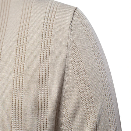 New European size knitted POLO shirts for men, knitted short-sleeved lapel breathable T-shirts.