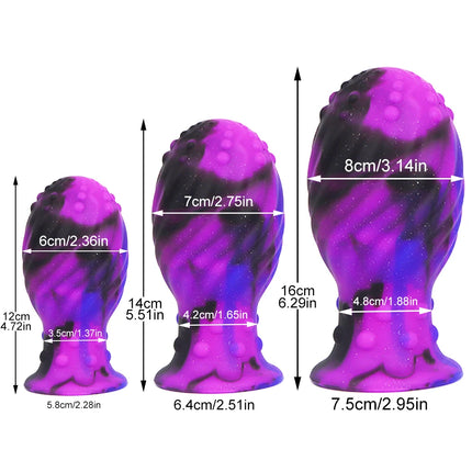 6/7/8cm Huge Butt Plugs 18+ Egg Anal Plug Liquid Silicone Soft Anal Bead Anal Dilatation BDMS Sex Toy Women Men Prostate Massage