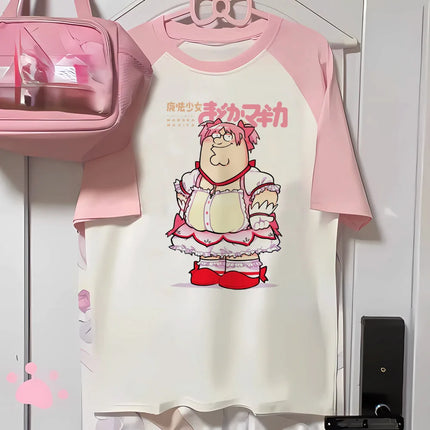 Madoka Magica T-Shirt Women Harajuku T-Shirts Female Comic Clothing