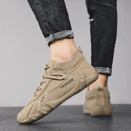 Ankle Boots For Men 2025 Spring Man Casual Sneakers Non Slip Khaki Work Mens Shoe Short Boots Loafers Lace Up Zapatillas Hombre