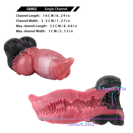 SMMQ Soft Silicone Monster Alien Masturbator Single Channel Stroker Lifelike Vaginal Texture Male Penis Massager Pocket