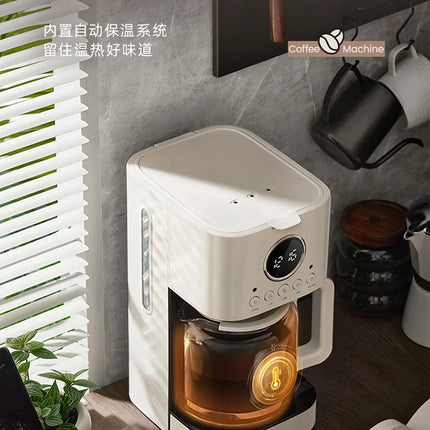 American coffee machine Small household drip filter black coffee machine Semi-automatic coffee and tea making machine