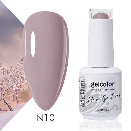 Arte Clavo Red Color Series Nail Polish UV Soak Off Varnish 15ml Manicure Nail Art Long-lasting Hema Tpo Free Gel Nail Polish