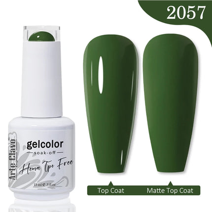 Arte Clavo Red Brown Gel Nail Polish 15ml Autumn Series Base Top Coat Soak Off UV Gel Semi Permanent Varnishes Design Nail Art