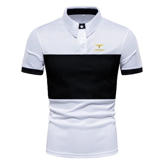 Summer men's business AIO printed comfortable and breathable POLO shirt, outdoor golf casual sports top
