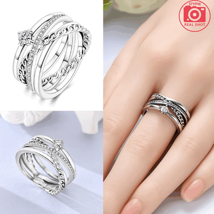 Original Romantic Heart-shaped White Zircon Shell Bowknot Rings 925 Sterling Silver  Women Jewelry Valentine's Day Birthday Gift