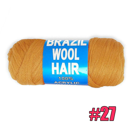 70G Twist Wraps/Roll 70g Black Brazilian Wool Hair Acrylic Yarn For African Synthetic Crochet Hair Jumbo Braids Braids