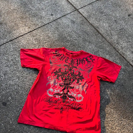 South pole High Street men Short Sleeve Y2K Graphic Print Oversized T Shirt Harajuku Gothic Round Neck Cotton Short Sleeve Tops