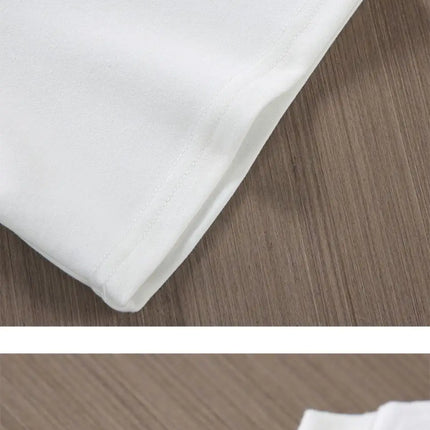 Black White GSM 500g Heavy-duty Pure Cotton T-shirt Thickened Threaded Round Neck Short Sleeves Three Needle Half Sleeve Tees