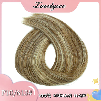 Straight V-shaped Clip in Human Hair Extensions 100% Remy Human Hair Brazilian Dark Brown Soft Hair for Women 100G 120G 140G