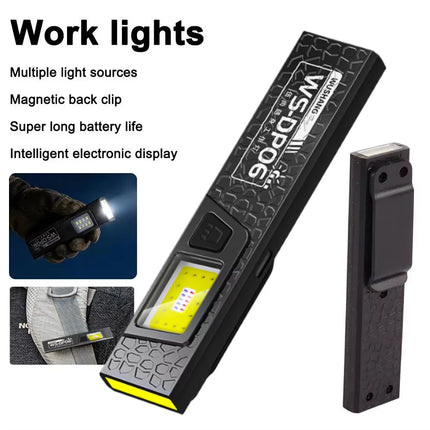 Rechargeable LED Handheld Flashlight 600LM Powerful Mini COB Flashlight Outdoor Camping Fishing Flashlight Pen Clip Lantern