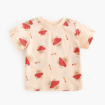 Sanlutoz Summer Fashion Floral Baby BoysGirls Tops Lovely Kids Holiday Clothing T-shirt