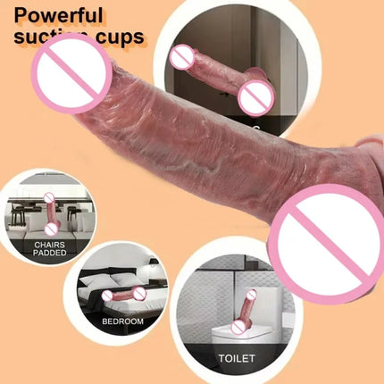 Realistic Dildo Waterproof Silicone Penis Adult Sex Toys G-spot Anal Stimulation Masturbator Dildo with Suction Cup Adult SexToy