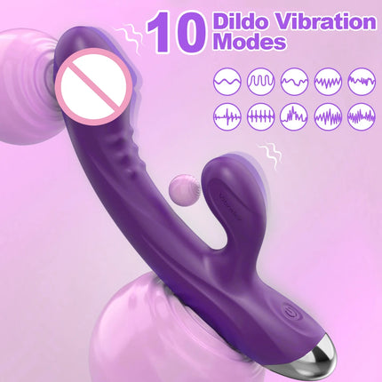 10 Modes Rabbit Vagina Vibrator for Women G-Spot Vibrator Clitoris Stimulator Female Masturbation Adult Goods Sex Toy for Women