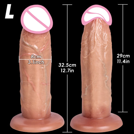 New 32cm Big Glans Penis Realistic Dildo Huge Anal Plug Suction Cup Adult Strapon Sex Toys For Woman Vagina Orgasm Masturbation
