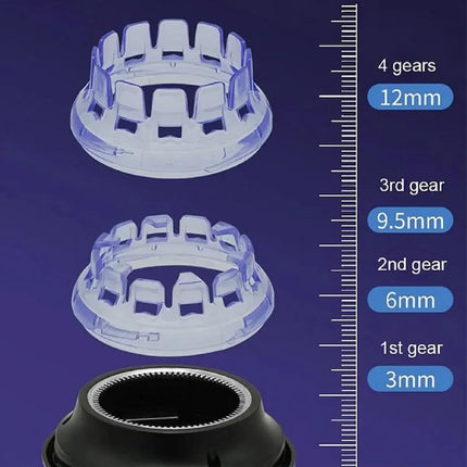TINSOL Round Quick Haircut Wireless Round Hair Clipper with LED Display and Length Adjustable 3-12mm Self Haircutting Kit
