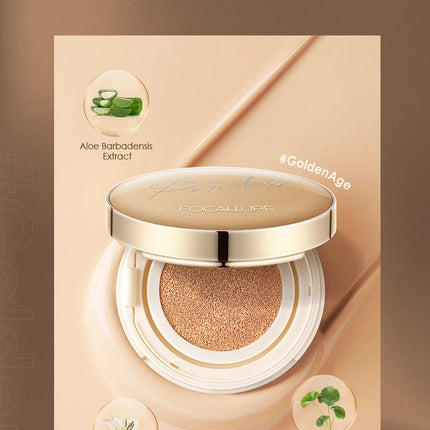 FOCALLURE Foundation Air Cushion Waterproof Matte Base Poreless High Coverage Face Cream Nutritious Smooth Foundation Makeup