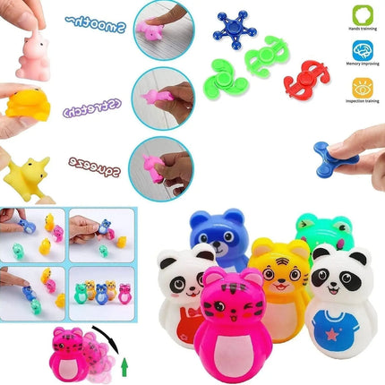 117 Pcs Party Favors Toy Assortment Pop Fidget Toy Pinata Filler Bulk Toys for Kids Birthday Party Present Souvenir Toys Gift