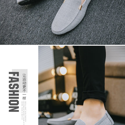 Men Casual Shoes Canvas Slip On Fashion Loafers for Male Luxury Dress Driving Shoes Formal Wedding Party Flats Plus Size