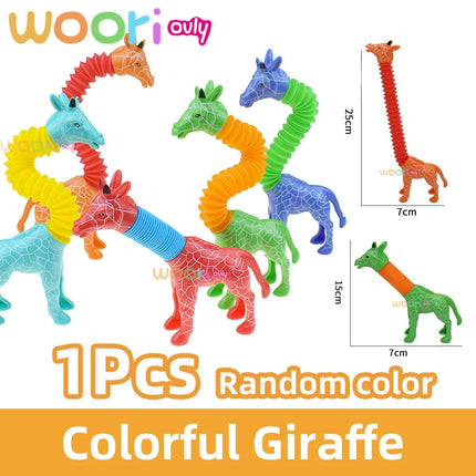 3D Luminou Pop Tube Toy Silicone Alpaca Unicorn Push It Bubble Balls Decompression Pipe Anti-stress Fidget Kids Adults Gifts