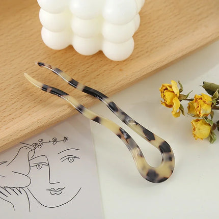 1 Pcs Classic Retro Style Hawksbill Color Acetic Acid Plate Hairpin Ladies Hair Accessories