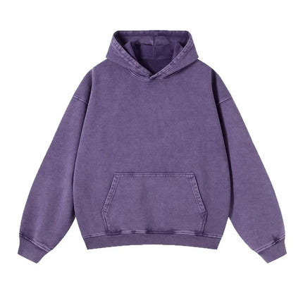 Customized Heavyweight Loose Women's Washed Wax Dye Hooded Pure Cotton Sweatshirt Cross-Border Special Sale Fashionable Streetwe