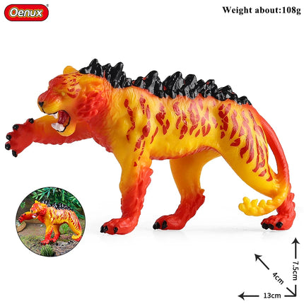 Oenux Simulation Dinosaur Dragon Turtles Fire Bull Orangutan Magma Golem Animal Model Action Figures Pvc Collection Kid Toy Gift
