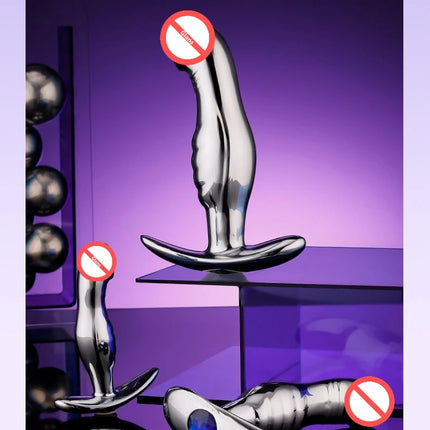 Metal Anal Plug Metal Dildo Butt Plug G-spot and P spot Stimulating Prostate Massager Adult Masturbation Anal Toys
