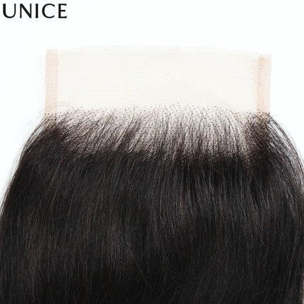 UNice Chestnut Brown Ombre Body Wave 4x4 Lace Closure 1PC 100% Human Hair Closure Only Free Part Lace Closure 14-20 Inch