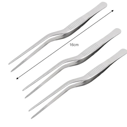 3/1Pcs Kitchen Tweezer Utensil BBQ Tweezer Food Clip Kitchen Bar Chief Tong Stainless Steel Portable for Picnic Barbecue Cooking
