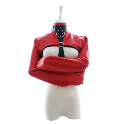 PU Leather Straitjacket BDSM Adult Games Straight Jacket Adjustable  Harness Body Bondage Sex Toy for Women and Men