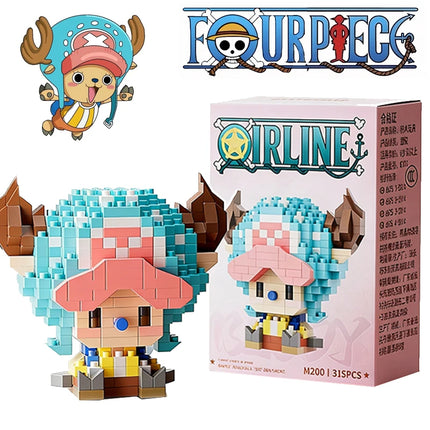 Anime Building Block Chopper Buggy  Assembly Micro Building Block Zoro Robin Character Model Mini Bricks Figure Toys For Gift