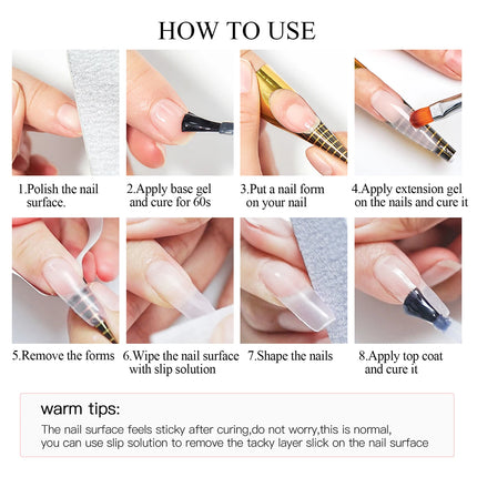 100ml Large Capacity Extension Nail Gel Pink Semi-Permanent UV/LED Gel Varnish Suitable for DIY Design Nail Art Extension Tool