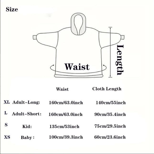 Plush Fleece Family Matching Hoodie Girl Sweatshirt Homewear Men Women Children Thick Pullover Oversize Winter Sherpa Blanket