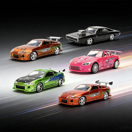 JADA 25th Anniversary 1:32 Diecast Collection–Fast & Furious Mitsubishi Eclipse/Toyota Supra/1970 Dodge Charger/Honda S2000