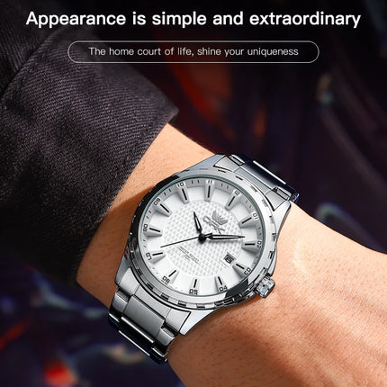 OPK Brand Men's Wristwatch Calendar Display Stainless Steel 6037
