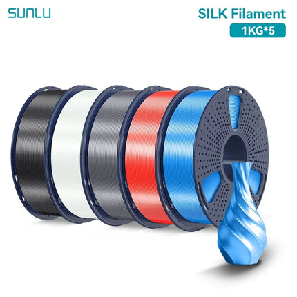 SUNLU 5KG 3D Printer Shiny Silk PLA Filament 1.75mm 1000g 3D Printer Neatly Wound 3D Filament for 3D Printer& 3D Pen