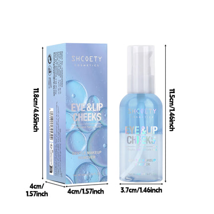 60ml Makeup Remover 3in1 Eye Lip Face Cosmetic Cleanser Mild Non-irritating Deep Cleansing Water for Party Festival Makeup